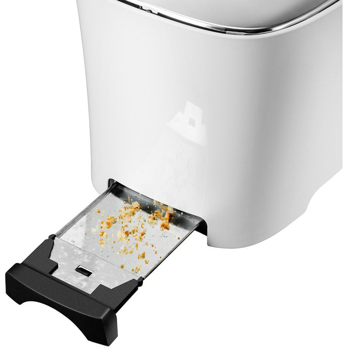 Тостер Unold 38020 Design Dual білий/чорний, 4 функції, 4 тостів, підставка для булочок, 1300 Вт, охолоджуваний корпус