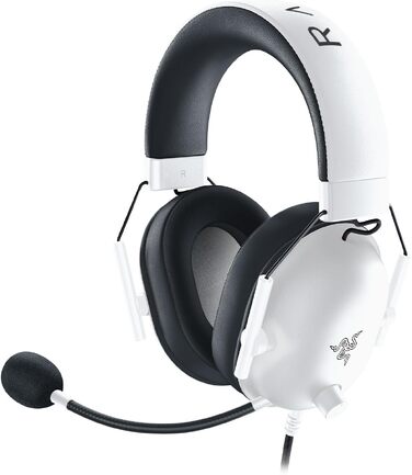 Ігрова гарнітура Razer BlackShark V2 X White — дротова навушники для кіберспорту, 7.1 Surround Sound, 50мм Triforce драйвери, мікрофон HyperClear Cardioid, білий колір