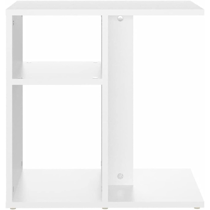 Журнальний стіл vidaXL з місцем для зберігання, білий, 50x30x50 см, деревностружковий, для вітальні, кавовий стіл, тумба для дивана