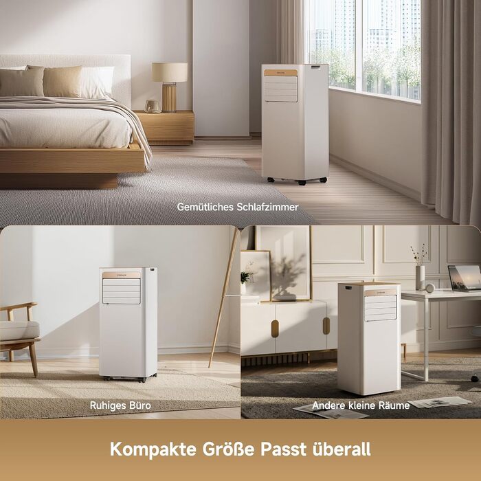 Мобільний кондиціонер Dreame P-Wind10 9000 BTU 3-в-1: охолодження, осушення, вентиляція. Керування через додаток, нічний режим, самоочищення