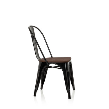 Офісне крісло VANTAGGIO COMFORT W, металік чорний / сидіння з натурального дерева, темне