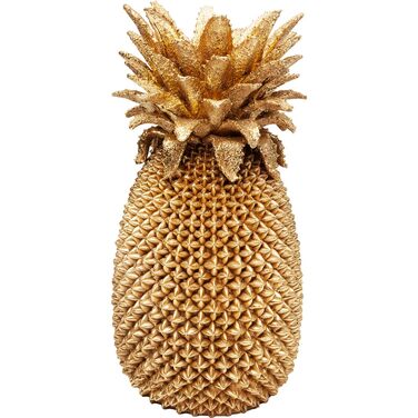 Ваза Kare Design Ananas, золота, 30x15x15 см - Декоративна ваза для квітів у вітальню, на полицю, екзотичний стиль