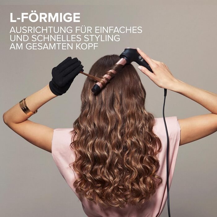Плойка для завивки Bellissima Sublime Curls 25 мм, діамантово-керамічне покриття, 3 температури, швидкий нагрів, захист від перегріву