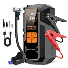 Пусковий пристрій (бустер) для авто 8000A з компресором 150 PSI та функцією Powerbank