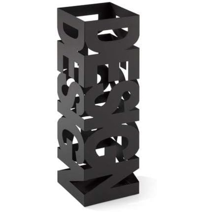 Підставка для парасольок HAKU Möbel, 16x16x48 см, чорна, сучасний дизайн