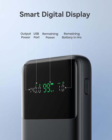 Power Bank INIU 140W, 25000mAh, USB-C, Швидка зарядка PD/QC, для ноутбука, iPhone, компактний, чорний
