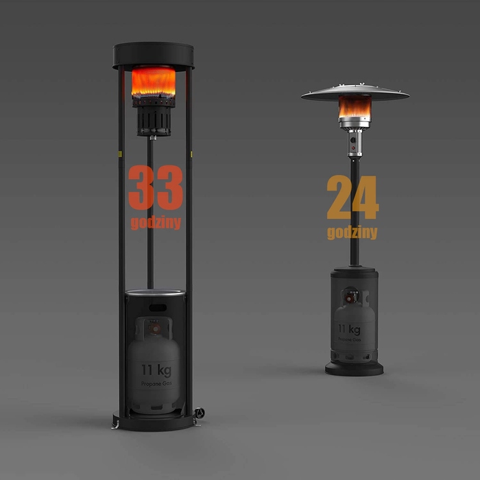 Газовий обігрівач-парасолька для тераси Terra Hiker, інфрачервоний промінник