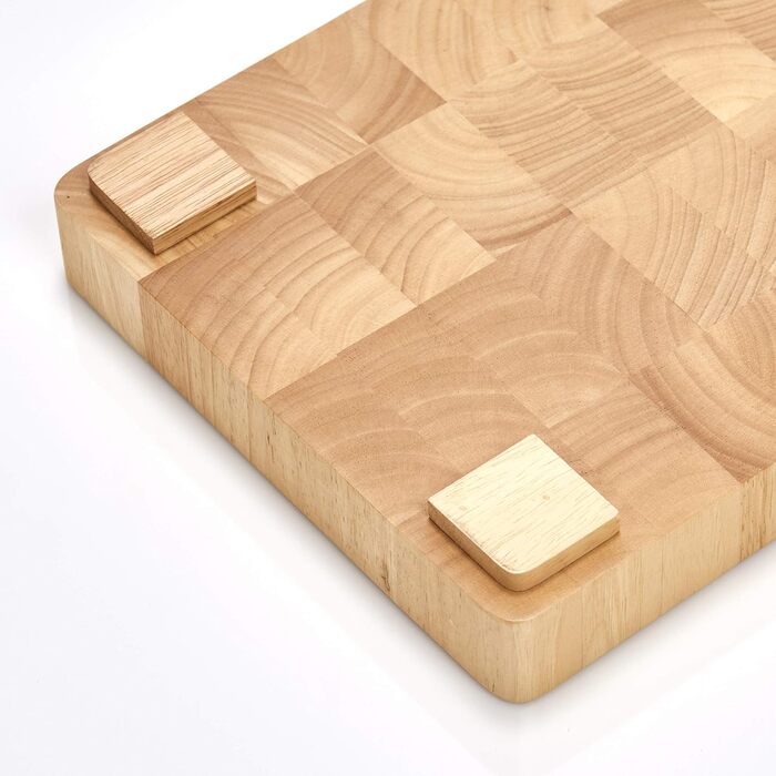 Дошка для нарізання Zeller 24801 з каучукового дерева, 42x27x5,5 см, бежева