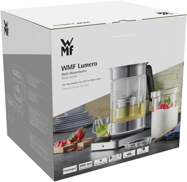 Електричний чайник WMF Kineo 1.6л з регулюванням температури, 3000 Вт, захистом від перегріву та сухого кипіння, матова нержавіюча сталь