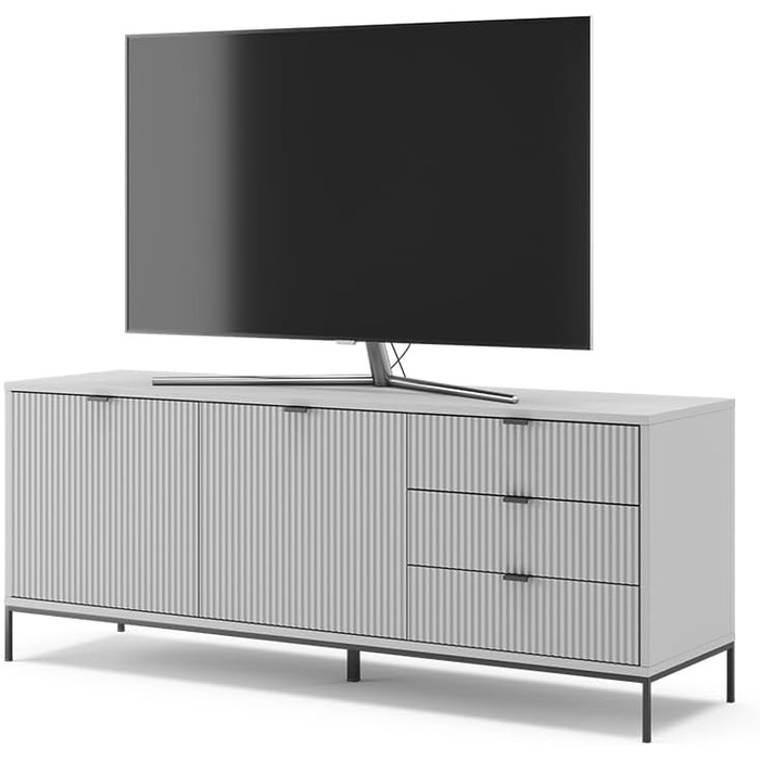 Тумба під телевізор Vicco Eliza сіра 150x42 см, низька