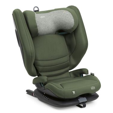 Дитяче автокрісло Chicco Fold&Go S i-Size (100-150 см) група 2/3, з Isofix, складане, колір зелений