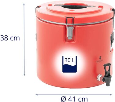 Термобак для їжі Royal Catering RC_TT_5, 30 л з краном, харчовий термоконтейнер