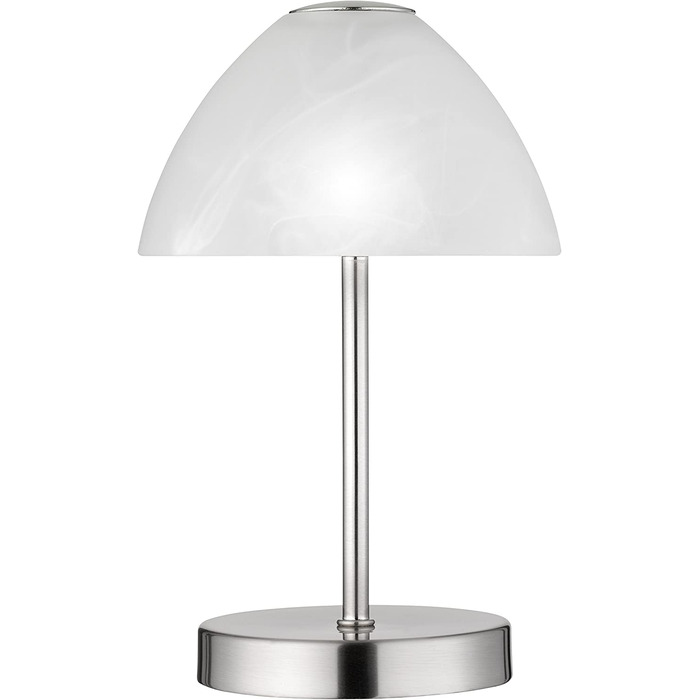 Настільна лампа Reality Leuchten Queen 2.5 Вт, інтегрований LED, матовий нікель, 15x15x24 см, енергоефективність A+
