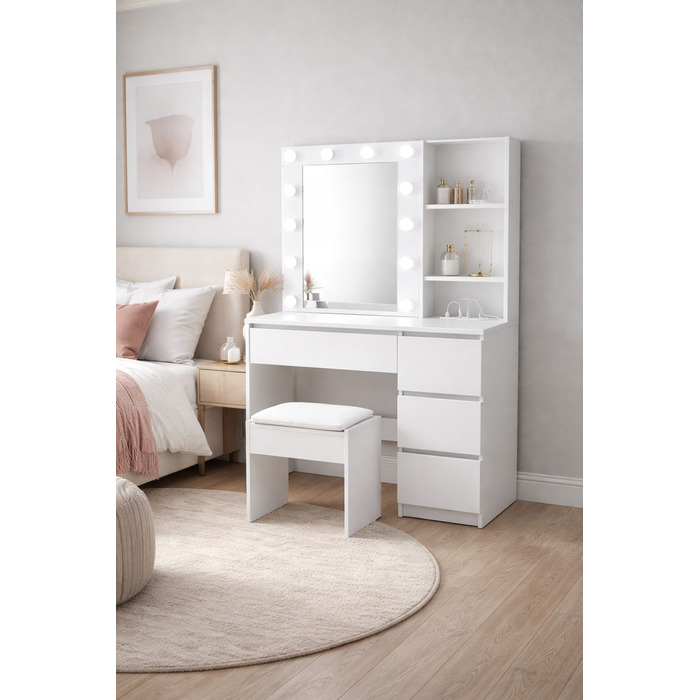 Тумба під раковину Aptel, білий матовий, 94 x 140 x 40 см