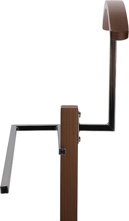 Сучасний чоловічий вішак Versa Wengue з 2 гачками для одягу, 112 x 35 x 35 см, дерево, коричневий & хром