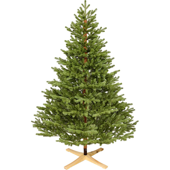 Штучна ялинка TreesHouse Scandinavian Spruce 180 см, реалістична зелена хвоя, підставка з FSC-дерева