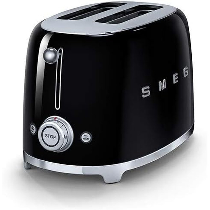 Тостер Smeg TSF01BLUK, 2 відділення, нержавіюча сталь, 950 Вт, чорний