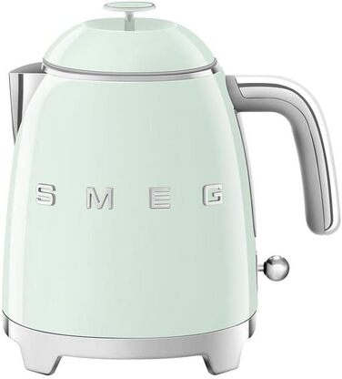 Електричний чайник Smeg KLF05CREU, 0.8 л, зелений, нержавіюча сталь, з індикатором рівня води та захистом від перегріву