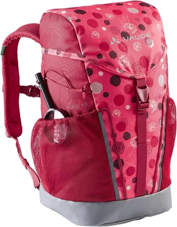 Дитячий рюкзак VAUDE Puck 10 л для хлопчиків і дівчаток, туристичний, водонепроникний, з дощовиком та лупою, яскраво-рожевий/кренбері