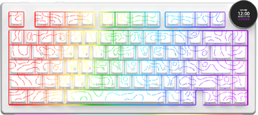 Бездротова механічна клавіатура Ajazz AK820 V2 White Peach Switch (AK820-V2-WP-S-W)