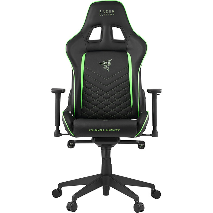 Ігрове крісло Razer TAROK PRO від Zen Gaming, чорне/зелене, з меморі-піною для попереку, подушкою для шиї, 3D-підлокітниками
