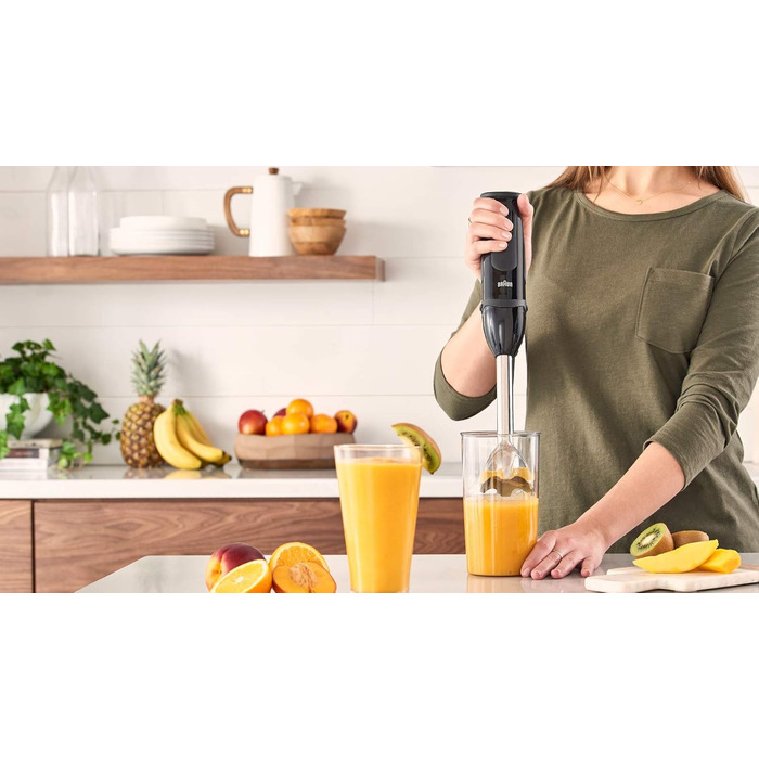 Блендер Braun MultiQuick 5 Vario MQ 5277BK, 1000 Вт, нержавіюча сталь, 4 насадки, чорний