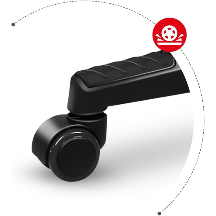 Ігрове крісло huzaro Force 4.4 Carbon, ергономічне, з підголівником і ломбардною подушкою, до 130 кг, регулювання висоти, тканина та екошкіра, чорне