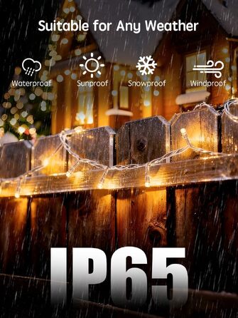 Світлодіодна гірлянда для вулиці 35м, 300 LED вогників для новорічної ялинки та декору (теплий білий/кольорова)