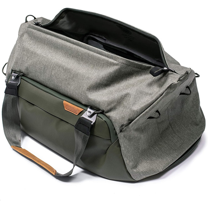 Дорожня сумка Peak Design Travel Duffel 35л, сіро-зелена, для подорожей і фототехніки, універсальний розмір
