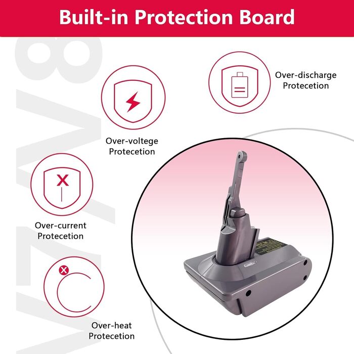 Адаптер EIN18V7V8 для пилососа Dyson V7/V8, перехідник для акумулятора Einhell 18V PXC, заміна батареї, без акумулятора