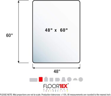 Прозорий прямокутний килимок Cleartex 152x122x0,3 см для підлоги, захисний пластиковий мат для офісного крісла