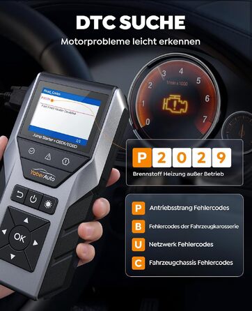 Пусковий пристрій YaberAuto Jump Starter 7000A з OBD2 діагностикою та тестером акумулятора, Powerbank 16800mAh для бензинових та дизельних авто (до 10л), з LED-ліхтарем