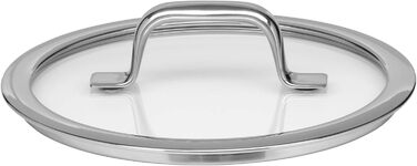 Каструля WMF Compact Cuisine 20 см з кришкою з термостійкого скла, 2.5 л, нержавіюча сталь Cromargan, з маркуванням об'єму, для приготування пасти та молока, сумісна з індукцією