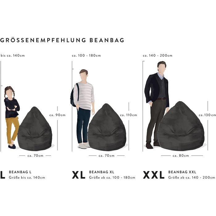 Крісло-мішок SITTING POINT Easy XL 220 л, синє, MAGMA