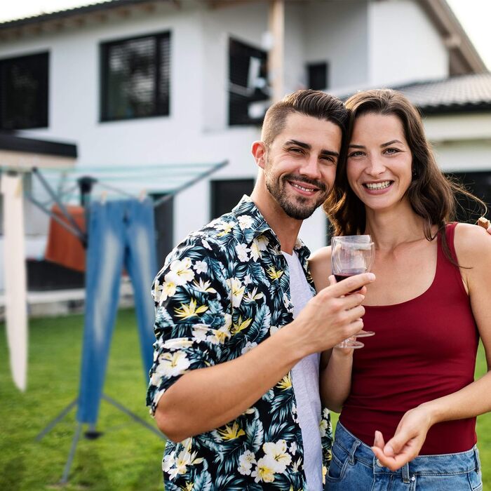 Сушарка для білизни Relaxdays, 15 м, складна, для саду і кемпінгу, з підставкою, на балкон, висота 140 см, срібляста
