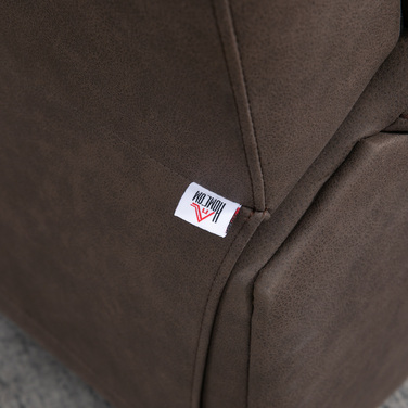HOMCOM Recliner, телевізор з функцією відкидання, реклайнер для телевізора з підставкою для ніг М'яке крісло, крісло зі шкіри з чохлом з мікрофібри, з навантаженням до 150 кг для вітальні, коричневий