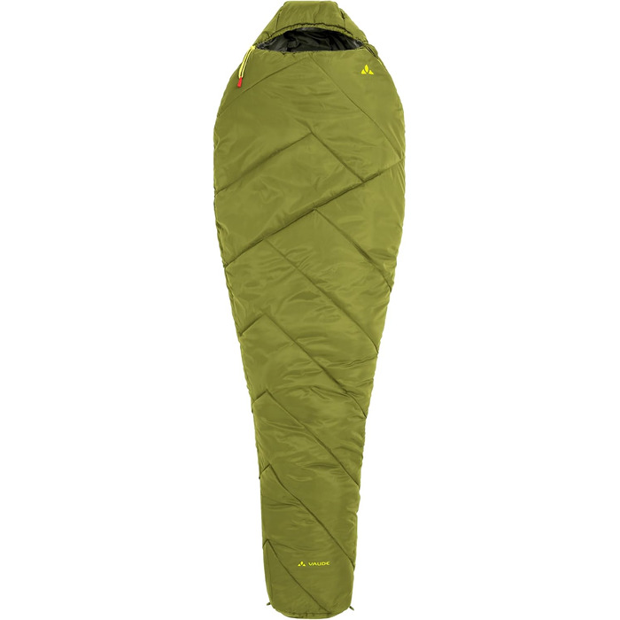 Трисезонний спальний мішок VAUDE Sioux 800 II синій, синтетичний кокон для кемпінгу (2°C – 8°C), 220x80 см, блискавка справа