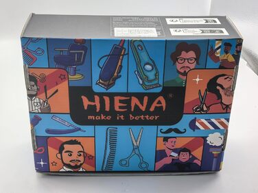 Професійна машинка для стрижки HIENA PRO для чоловіків, бездротовий тример для волосся і бороди, акумуляторний набір, чорний із золотом
