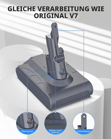 Акумулятор Morpilot V8 8000mAh для пилососів Dyson V7 Absolute, Animal, Motorhead, Exclusive, Fluffy (запасний АКБ, 8.0Ah + 3 фільтри)