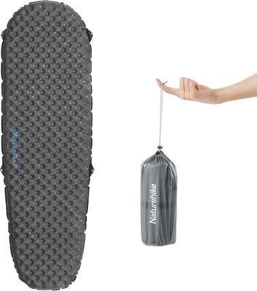 Термокилимок Naturehike 3,5R для кемпінгу, ультралегкий, самонадувний, 4 сезони (-6°C), з надувною сумкою, висока ізоляція, підвищений R-показник, для зимових походів