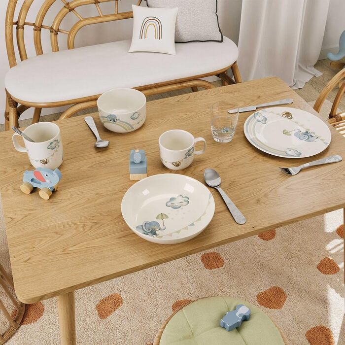Дитячий набір столових приборів Villeroy & Boch Boho Kids 'Walk like an elephant' (4 шт.) - нержавіюча сталь, для дітей, миється в посудомийній машині