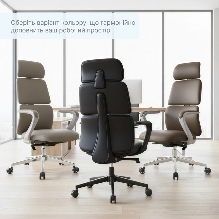 Крісло офісне OfficePro Delicate OC690BK Black PVC