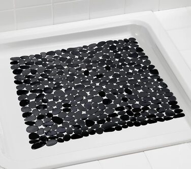 Душовий килимок WENKO Paradise Black, антиковзний, з присосками, чорний