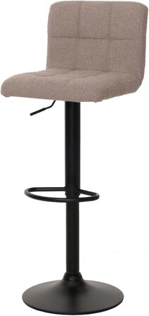 Барний стілець Mendler HWC-G87 (2 шт) - регульований, обертовий, Boucle, Taupe