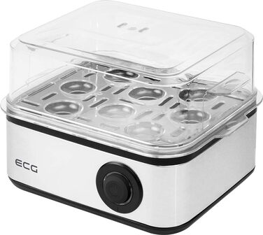 Яйцеварка електрична ECG UV 5080, 400 Вт, 8 яєць, нержавіюча сталь