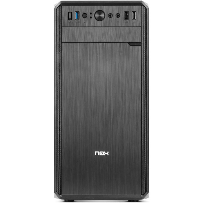 Корпус для ПК NOX Lite030 Midi-Tower, 500 Вт, чорний, Micro-ATX/Mini-ITX, для дому та офісу
