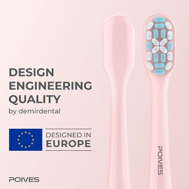 Електрична зубна щітка POIVES P1 Pro з датчиком тиску, 72000 рухів, гарантія до 4 років, 111 днів без ризику, тривалий час роботи, колір Midnight Blue (Perlmutt Rosa)