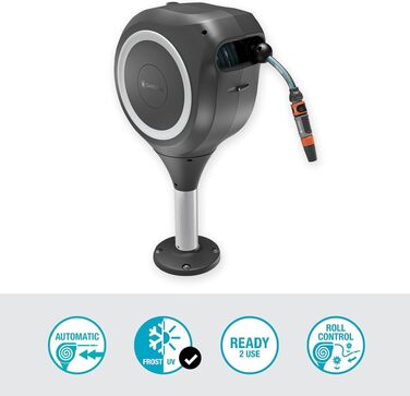 Gardena Шланг-бокс RollUp M для тераси та саду 20м: Автоматичне змотування, білий (18615-20)