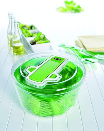 Сушарка для салату Zyliss Swift Dry 6 л, пластикова, зелена, з мискою, Aquavent технологія