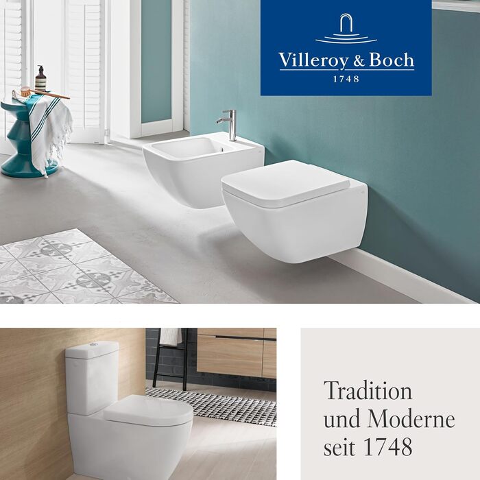 Сидіння для унітазу Villeroy & Boch Subway 2.0 Compact D-Form, білий альпійський глянцевий, з мікроліфтом, Duroplast, 9M68S101